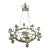 Vaughan Round Painted Tole French-Inspired Circular Chandelier, White For Sale