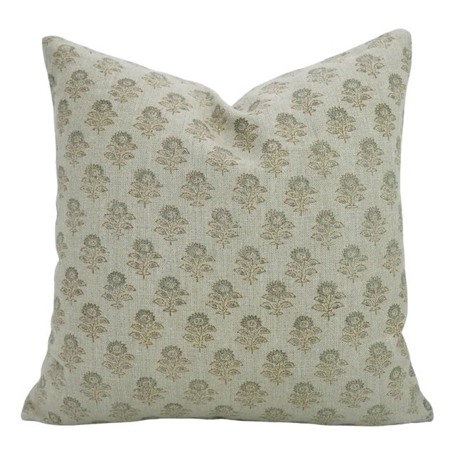 Fabdivine Handmade Block Print Pillow Cover 12x20 Inch -Bagru Buti For Sale