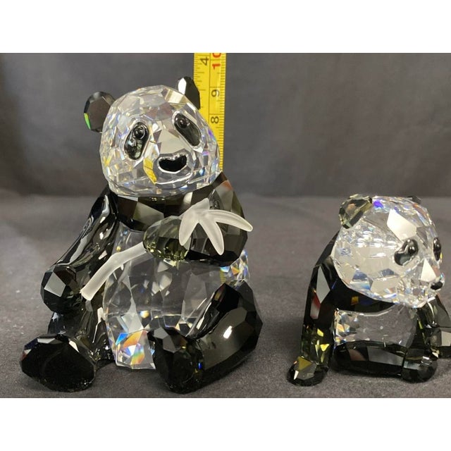 Swarovski Panda Mom & Cub Endangered Wildlife 2008 W/ Box and Certificate 900918 For Sale - Image 13 of 18