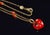 This authentic Aaron Basha Puffy Heart necklace is crafted in solid 18K yellow gold and features a vibrant red enameled...