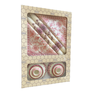 Vintage Bolsius Napkins, Candlesticks and Candle Holders Set- 20 Pieces