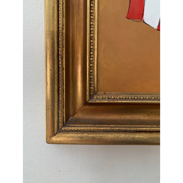 Wood Contemporary Impressionist Style Circus Tent Painting, Framed For Sale - Image 7 of 7