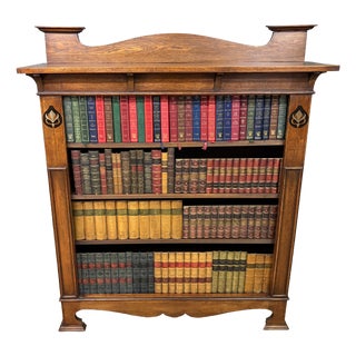 Arts & Crafts Open Bookcase in Oak, 1900 For Sale
