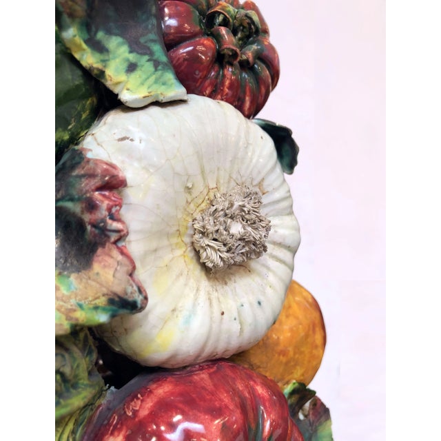 Large Italian Majolica Ceramic Vegetable Tower or Topiary Centerpiece For Sale In Austin - Image 6 of 13