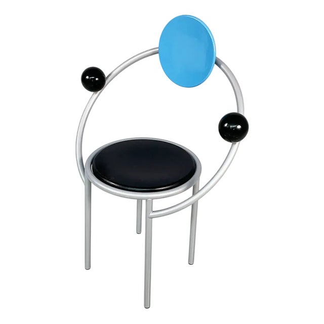 Italian Modern First Chair in Metal and Wood by Michele De Lucchi, 1983 For Sale