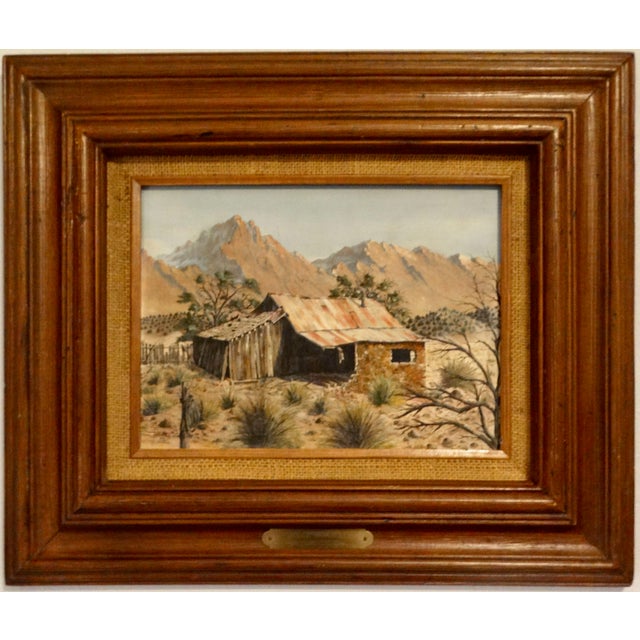'Dona Ana Southwest Desert Cabin View' Oil Painting, Connie Blake For Sale - Image 9 of 12