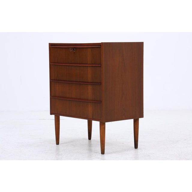 Mid-Century Teak Chest of 4 Drawers, 1960s For Sale - Image 13 of 14