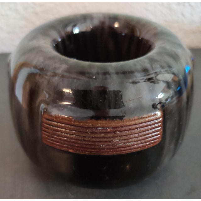 German Art Nouveau Studio Ceramic Candleholder by Theodor Keerl, 1890s For Sale - Image 4 of 7