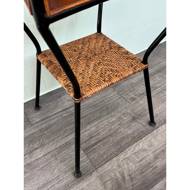 Black Vintage Bedside Table, 1950s For Sale - Image 8 of 15