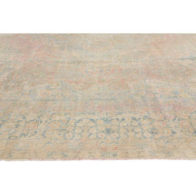 Early 20th Century Antique Persian Yazd Rug - 10'06 X 15'11 For Sale - Image 5 of 10