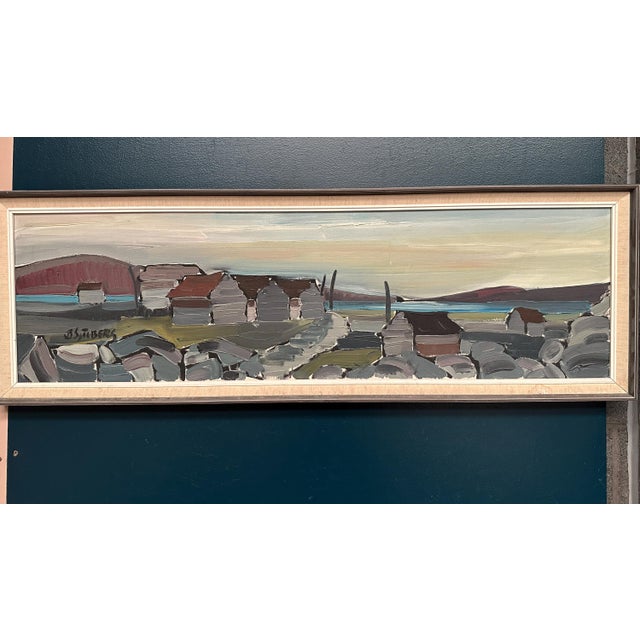 Bo Sjöberg, Coastal Village, 1960s, Oil on Canvas, Framed For Sale - Image 14 of 14