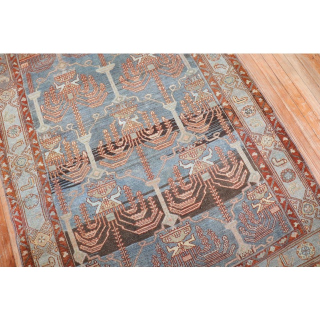 Persian Zabihi Collection Cypress Persian Malayer Accent Rug For Sale - Image 3 of 8