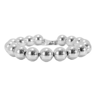 Tiffany & Co. Tiffany Hardwear 925 Sterling Silver 10 MM Ball Bead Bracelet For Sale