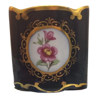 Mid-20th Century JLMenau Graf Von Henneberg Echt Kobalt Porcelain Holder For Sale