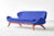 Blue Raf Simons Fabric & Walnut Sofa by Luigi Tiengo for Cimon, 1963 For Sale - Image 4 of 11