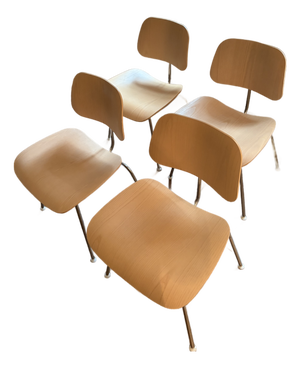 DWR Eames Dining Chair Metal Base Chrome - White Ash