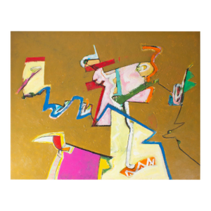 2012 Abstract Acrylic on Paper Painting by James L. Bruch