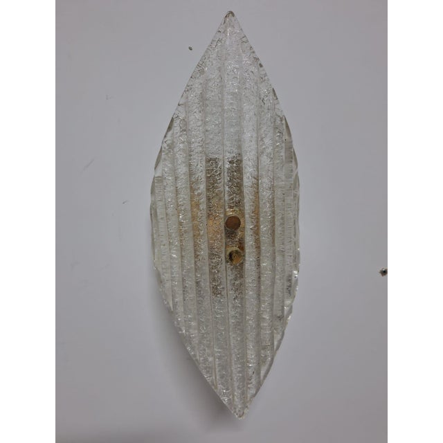 Murano Glass Wall Lamps in Glass and Brass, Italy, 1970s, Set of 3 For Sale - Image 6 of 12
