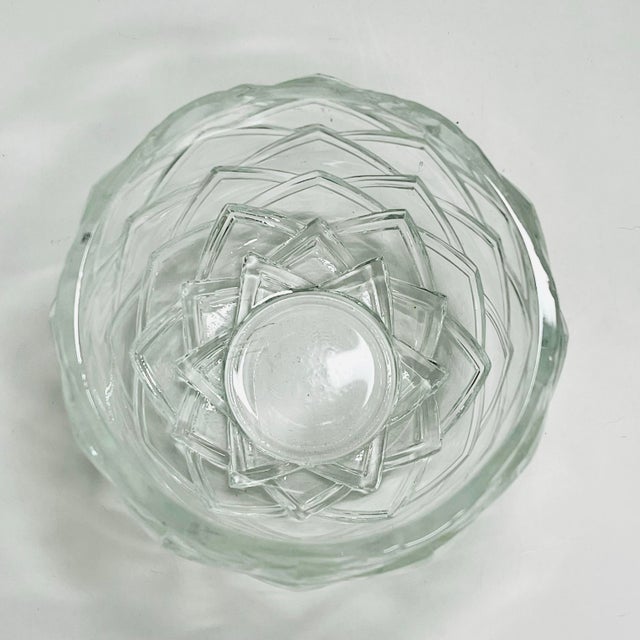 Vintage Art Deco Pressed Glass Dish For Sale - Image 10 of 12
