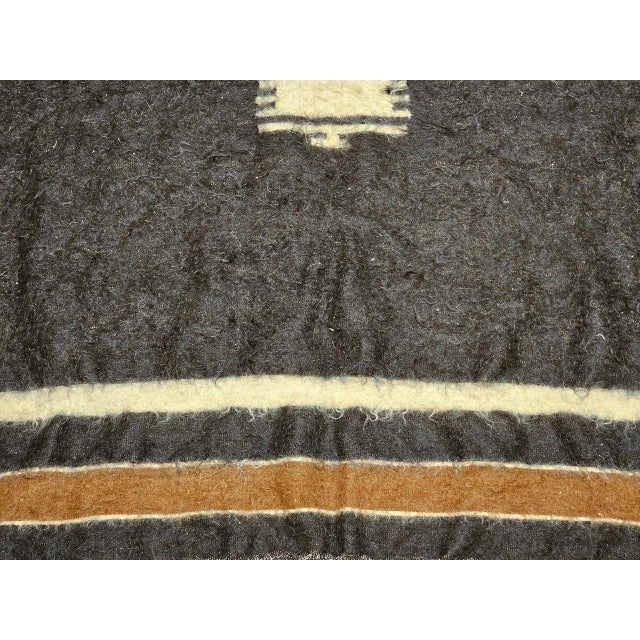 Vintage Turkish Tulu Tribal Area Rug, Handwoven, Shag Wool Pile, 4' x 5' For Sale - Image 14 of 16
