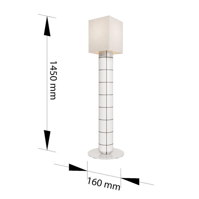 Handcrafted Ceramic Floor Lamp in Red Glaze With Linen Lampshade For Sale - Image 12 of 12