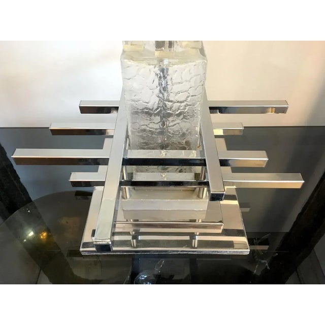 Italian Chrome and Glass Table Lamp, 1970s For Sale - Image 4 of 8