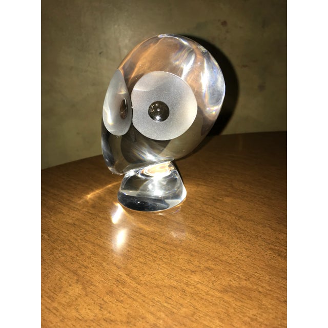 Steuben Glass Steuben Glass Owl Figurine For Sale - Image 4 of 6