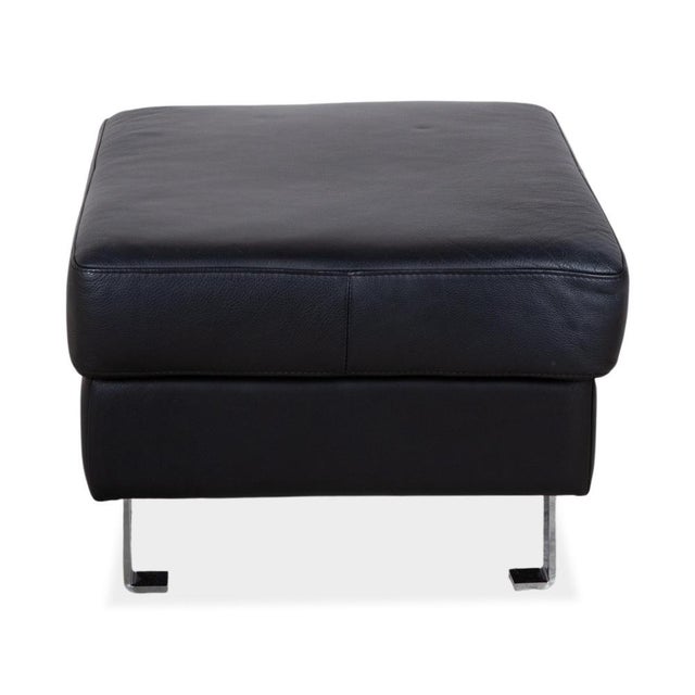 Indivi Leather Stool in Black by BoConcept For Sale - Image 9 of 10