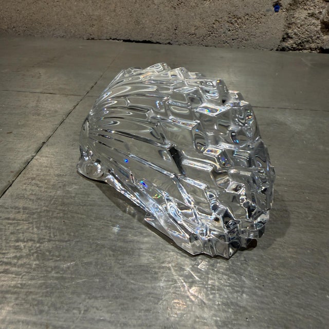 Baccarat Clear Crystal Porcupine Hedgehog Figurine Paper Weight Post-Modern For Sale - Image 9 of 10