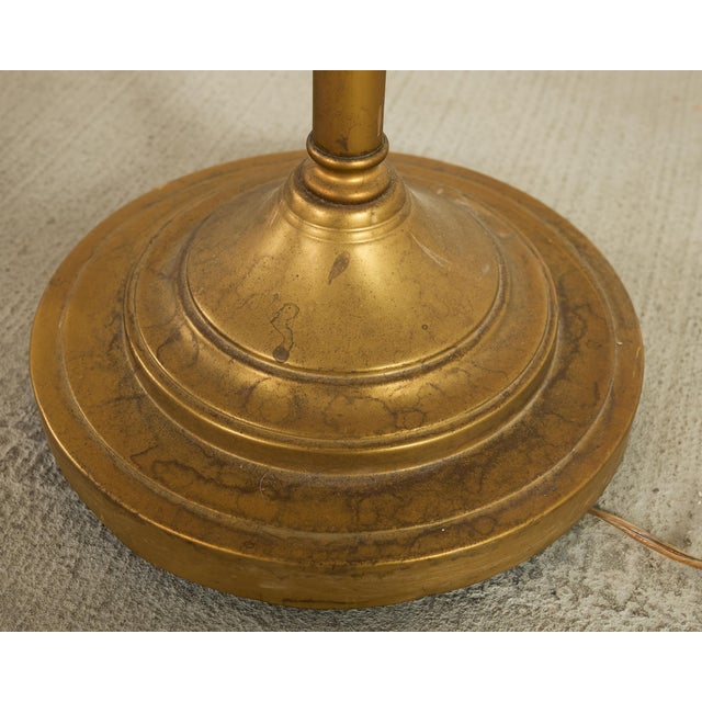 Pair of Patinated Brass Adjustable Pharmacy Floor Lamps For Sale - Image 14 of 16