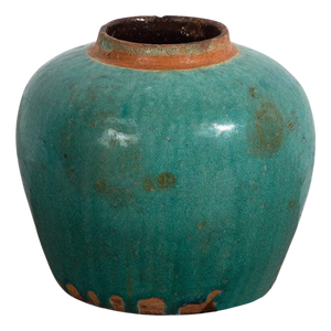 Antique Turquoise Ceramic Vase
