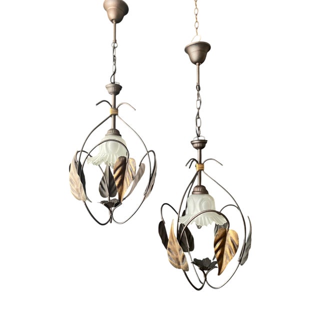 Vintage Chandeliers, 1960s, Set of 2 For Sale