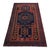 Mid-Century Hand Knotted Wool Rug - Navy Madder Tribal Geometric For Sale - Image 4 of 11