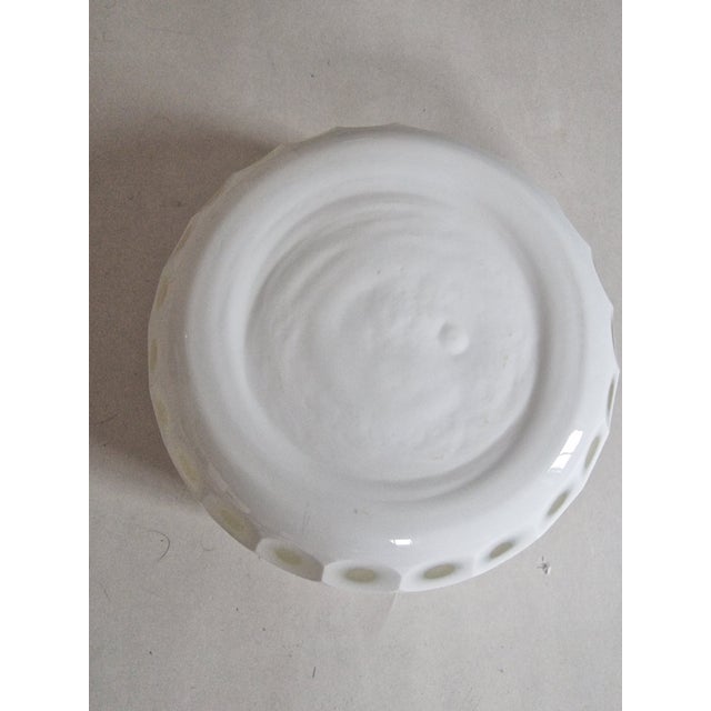 Vintage White Glass Bowl For Sale - Image 3 of 5