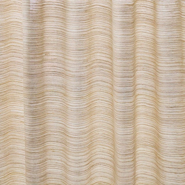 SAMPLE - Schumacher Ines Alpaca Linen Sheer Fabric In Soft Gold For Sale