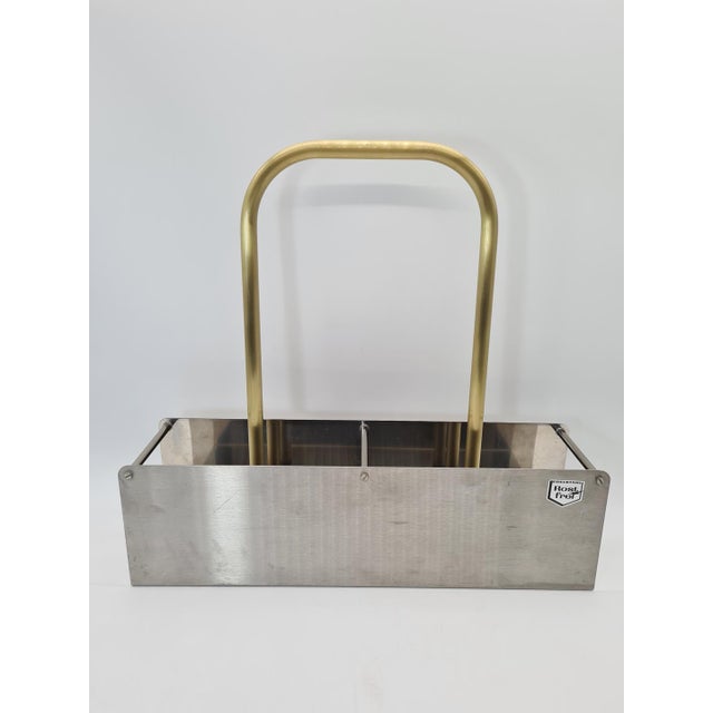 Gold Vintage 4-Bottle Rack from Ristok, Germany, 1970s For Sale - Image 8 of 12