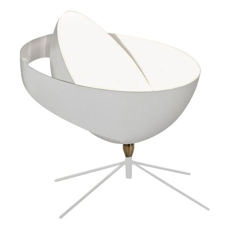 Mid-Century Modern White Saturn Table Lamp from Serge Mouille For Sale