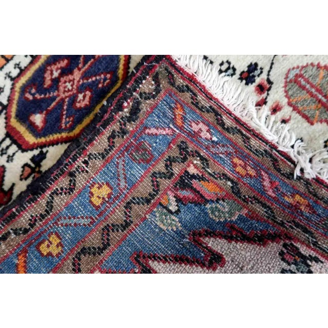 Persian 1970s Handmade Vintage Persian Mahal Rug 2.3' X 3.5' For Sale - Image 3 of 11