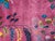 Textile 1920s Dark Pink Floral Open Field Antique Chinese Art Deco Rug 6' X 8'8" Handknotted Wool Carpet For Sale - Image 7 of 10