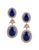 Contemporary 15Ct Diamond & 30Ct Natural Lapis Lazuli Set 18 K Y Gold, Ring, Earring, Pendant For Sale - Image 3 of 18