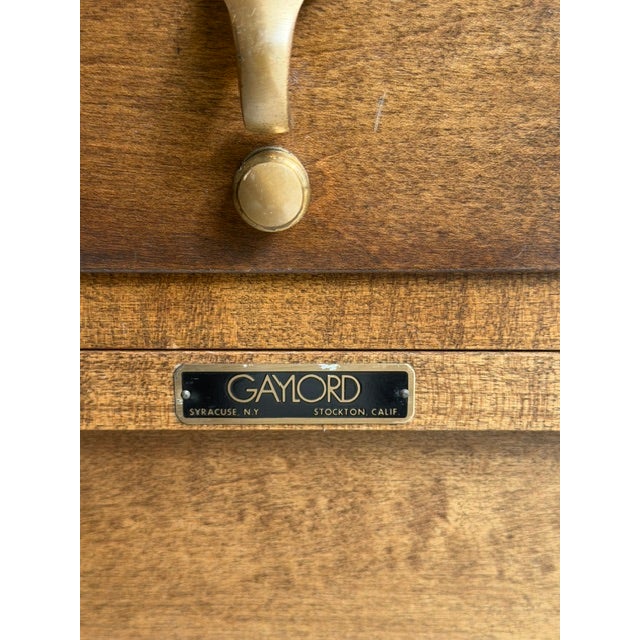 Vintage Mid Century Modern 45 Drawer Gaylord Library Card Catalog Cabinet With 2 Pull Out Shelves For Sale - Image 14 of 15