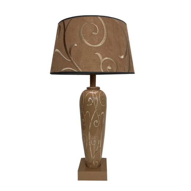 Ceramic Table Lamp from Le Dauphin, France, 1980s For Sale