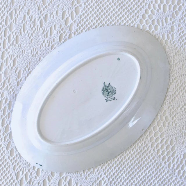 Large 19th Century Oval Dish Iron Earth Wilbur Moulin Des Loups, 1890s For Sale - Image 6 of 8