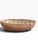 An intricate parlor-craft bowl decorated with overlapping cigar bands arranged around a central photographic portrait of a...