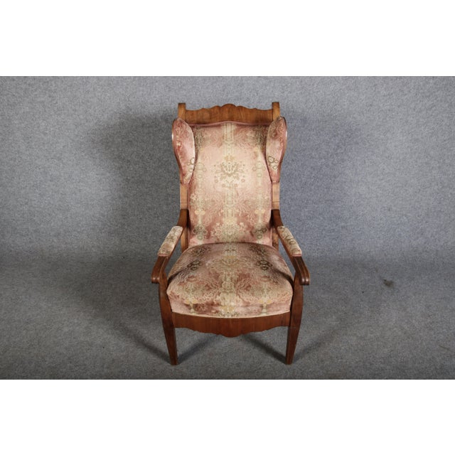 Antique Biedermeier Armchair in Walnut, 19th Century For Sale - Image 4 of 18