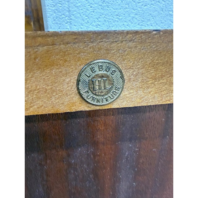 Antique Lebus Furniture English Oak Hall Tree Hall Stand With Mirror For Sale - Image 10 of 11