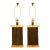 Vintange Pair of Fluted Column Table Lamps With Amber Resin & Brass For Sale