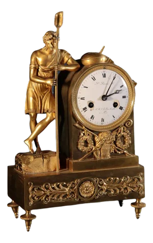 Shelf Clock with Figure