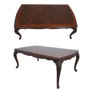 Maitland Smith Mahogany Louis XVI Inlaid Dining Table For Sale