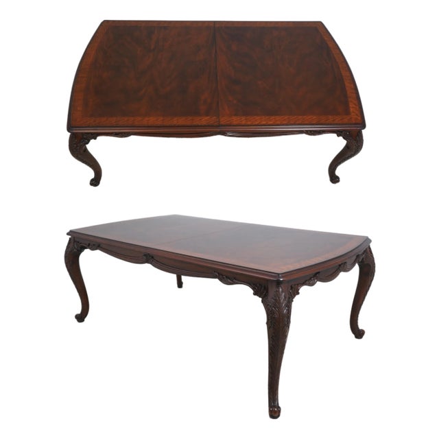 Maitland Smith Mahogany Louis XVI Inlaid Dining Table For Sale